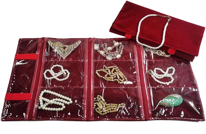Travel Jewelry Roll Bag Portable Organizer Pouch - Image 3