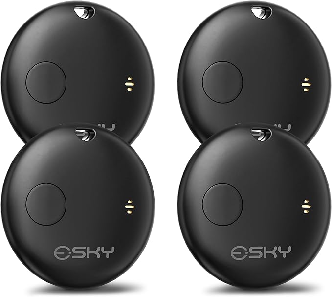Esky Bluetooth Tracker Tag-4 Pack, Smart Luggage Tracker Compatible by Esky