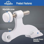 HOMOTEK 4 Pack Hinge Pin White Door Stopper, Adjustable Deluxe Heavy Duty Door - Image 2