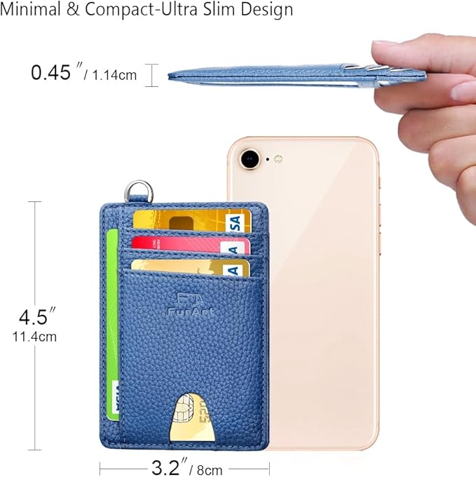 FurArt Slim Minimalist Wallet, Front Pocket Wallets, RFID Blocking, Credit Card - Image 7