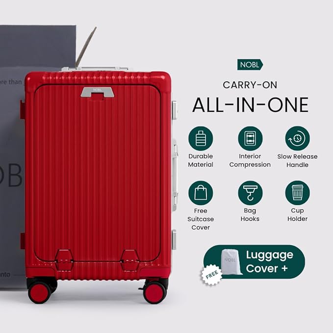 Nobl Travel Carry On Luggage, Noble Zipperless Aluminum Frame PC Hard Shell - Image 8