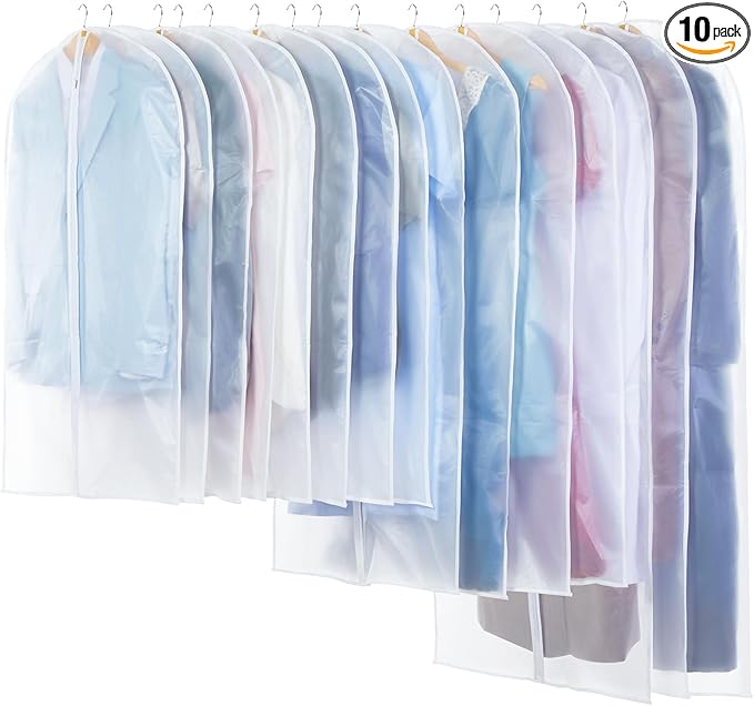 10 Pack Translucent Garment Bags by Carbrea