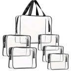 6Pcs Crystal Clear PVC Travel Toiletry Bag Kit by ROYBENS