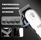 Hair Clippers for Men, Professional Barber Clippers and Trimmer Set, Mens Cordless Clipper, 3 pcs setHair Cutting Kit for Men