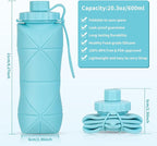 Silicone Collapsible Water Bottles, Lightweight Reusable Leakproof - Image 4