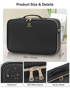 Relavel Travel Makeup Bag With LED Mirror, 16.2" Large Makeup Train Case - Image 4