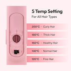 VODANA Professional Softbar Flat Iron - Ceramic Straightener with Patented Silicone Bar, Smooth & Quick Styling, Healthy Hair Solution, Dual Voltage for Worldwide Use (1.5 inch, Milk Tea Rose)