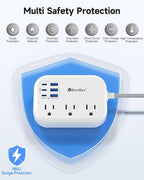 6 USB Surge Protector Power Strip- Extension Cord 10 Ft - Image 5