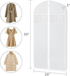 Zilink Clear Suit Coat Bags for Storage 50-inch Dress Bags for Hanging Clothes - Image 2