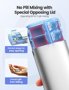 Vaydeer Metal 7 Day Pill Organizer 2 Times a Day – AM PM Weekly Travel Pill Case - Image 5