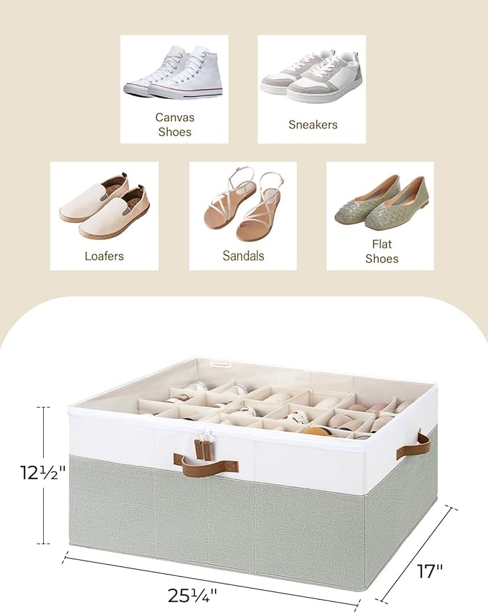 StorageWorks Shoe Organizer for Closet, Fits up to 24 Pairs, Shoe Cubby Storage - Image 3