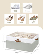 StorageWorks Shoe Organizer for Closet, Fits up to 24 Pairs, Shoe Cubby Storage - Image 3