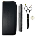 Dos Manos HIGH-END Razor Edge Series Barber Blending Hair Scissors - Japanese Stainless Steel Salon Scissors 6" Overall Length - Fine Adjustment Tension Screw