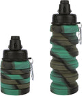 Collapsible Water Bottle for Adults, Reusable Silicone Foldable Water Bottles by MAKERSLAND