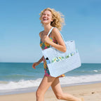 LEDAOU Large Beach Tote Bag Women Waterproof Sandproof Zipper Beach Tote Bag - Image 2