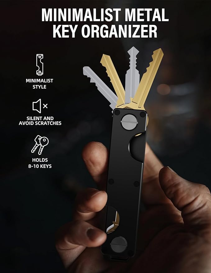 Key Organizer Key Holder Compact Key Case Minimalist Metal Key Chain Key Holder - Image 3