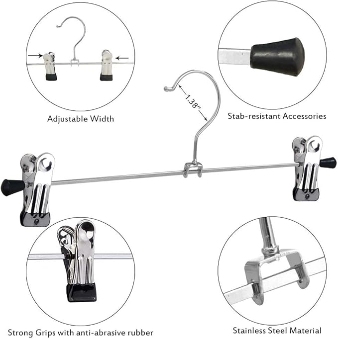 NORTHERN BROTHERS Pants Hangers 50 Pack, Skirt Hangers - Image 2