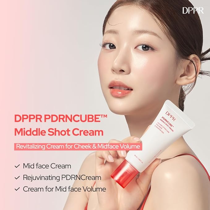 PDRNCUBE Middleshot Cream, Pink PDRN Cream, Korean Skin Care, Collagen, Glass Skin, Daily Skin Care, Hydrating Serum to even skin tone, Deep Moisturizer for Dry Skin(1.69 fl.oz / 50ml)