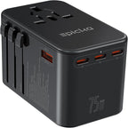 EPICKA Universal Travel Adapter, GaN 75W International Plug Adapter by EPICKA