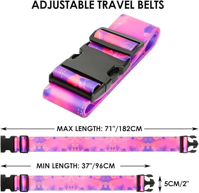 Adjustable Travel Luggage Strap Suitcase Belt Travel Bag Accessories 1.96 in W - Image 2