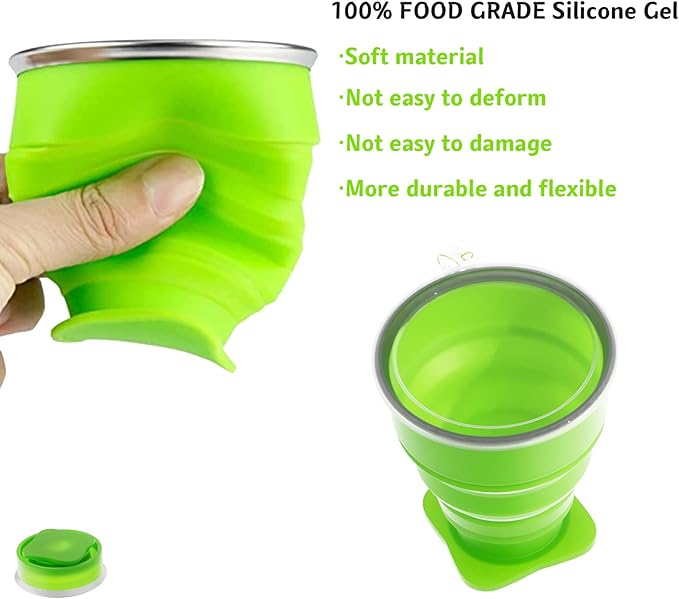 Collapsible Cup- Silicone Foldable Cups Expandable Folding DrinkingCup - Image 6