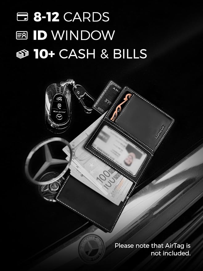 LORZOR Wallet for Men with Metal Card Holder, Pop Up Wallet, Finest Full Grain - Image 5