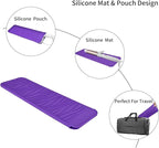 Silicone Heat Resistant Travel Pouch for Straightener, Curling Iron, Flat Iron, Waving Iron and Hot Hair Styling Tools (Purple) 1 Pack