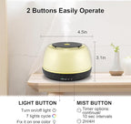 300ML Essential Oil Diffuser - 8-Hour Aromatherapy with Remote Control, 7-Color LED Lights, 4 Timer Settings for Home