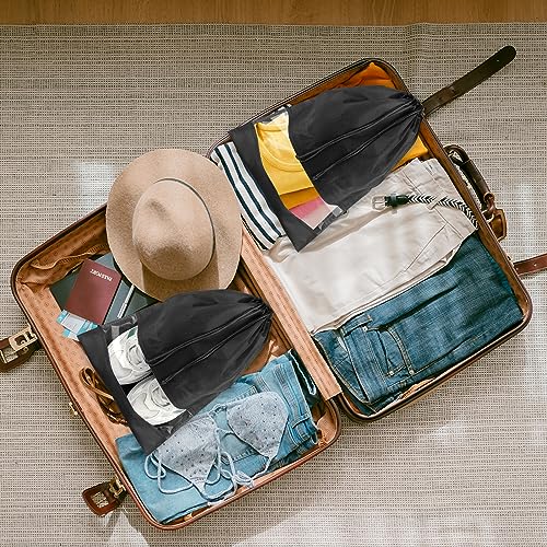 Black Travel Shoe Bags (Black / 10 Pack)
