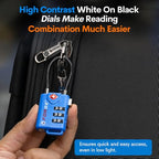 TSA Approved Luggage Locks (Blue 2 Pack)