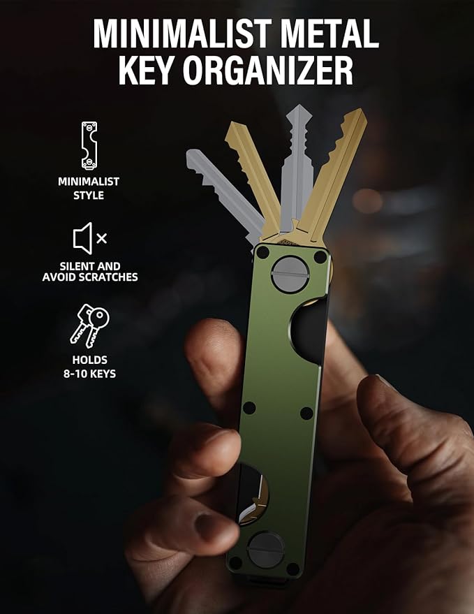 Key Organizer Key Holder Compact Key Case Minimalist Metal Key Chain Key Holder - Image 3