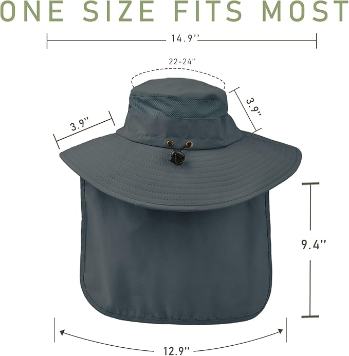 Fishing Hat Breathable Wide Brim Sun Hats - Image 6