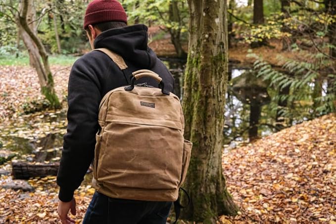 Waxed Canvas Backpack – Durable Rucksack - Image 2