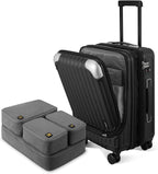 LEVEL8 Grace Carry On Luggage Airline Approved, 20 Inch Expandable Hardside by LEVEL8