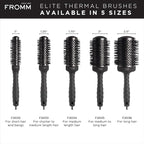 Fromm Elite Thermal Ceramic x Ionic 1.75" Round Brush for Expert Blowouts and Faster Hair Drying | Roller Hairbrush for Anti-static Styling, Smoothing, Straightening and Shine