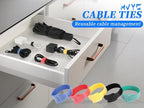 150PCS 8 Inch Cable Ties Reusable Multi-Purpose Wire Ties Cord Organizer - Image 8