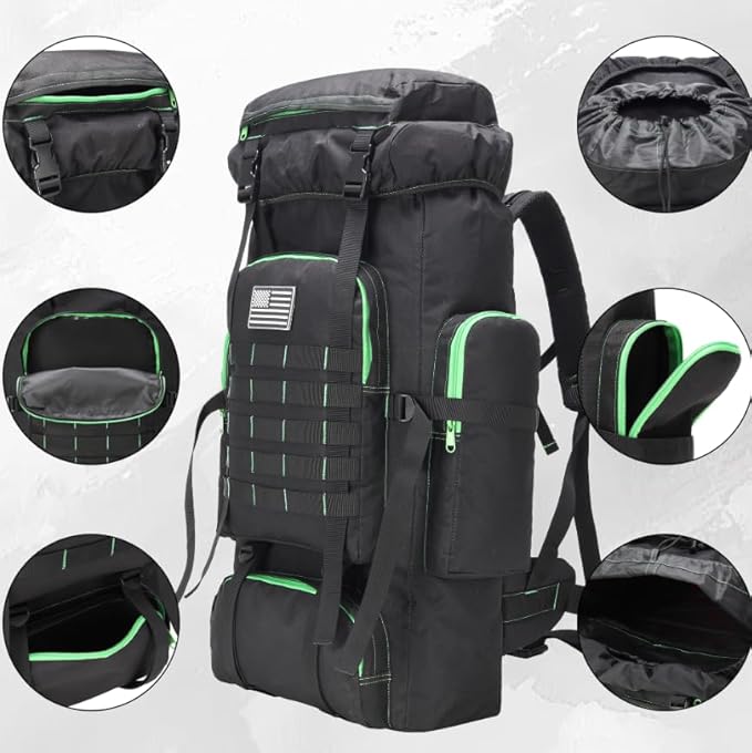 Hiking Backpack for Men 70L/100L Camping Backpack Military Rucksack Molle 3 - Image 3