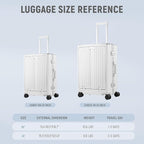 UrbanExplorer 24 Inch Check-In Aluminum Frame Luggage, ABS+PC Hard Shell - Image 2