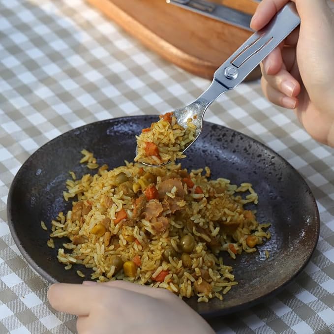 Roxon C2 Camping Utensil 2 in 1 Detachable Folding Cutlery - Image 9