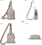 7L Sling Bag for Women Men Leather Small Sling Backpack Daypack Anti Theft - Image 6