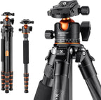K&F Concept 62" Carbon Fiber Camera Tripod, Portable Compact Tripods by KFCONCEPT