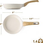 SENSARTE Ceramic Nonstick Frying Pan Small Skillet 8/9.5/11/12.5Inch Non Stick - Image 7