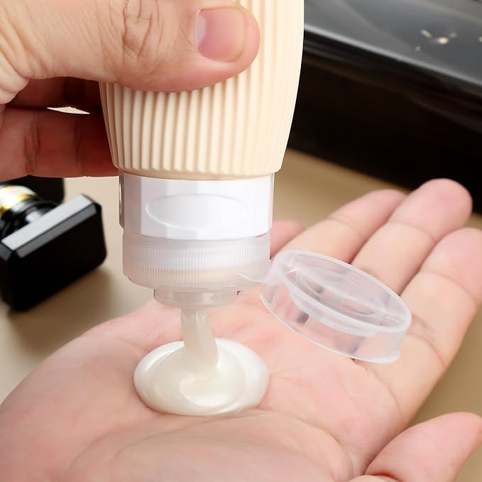 16 Pack Travel Bottles for Toiletries, 6oz Silicone, Leak Proof, Plane Trip - Image 3