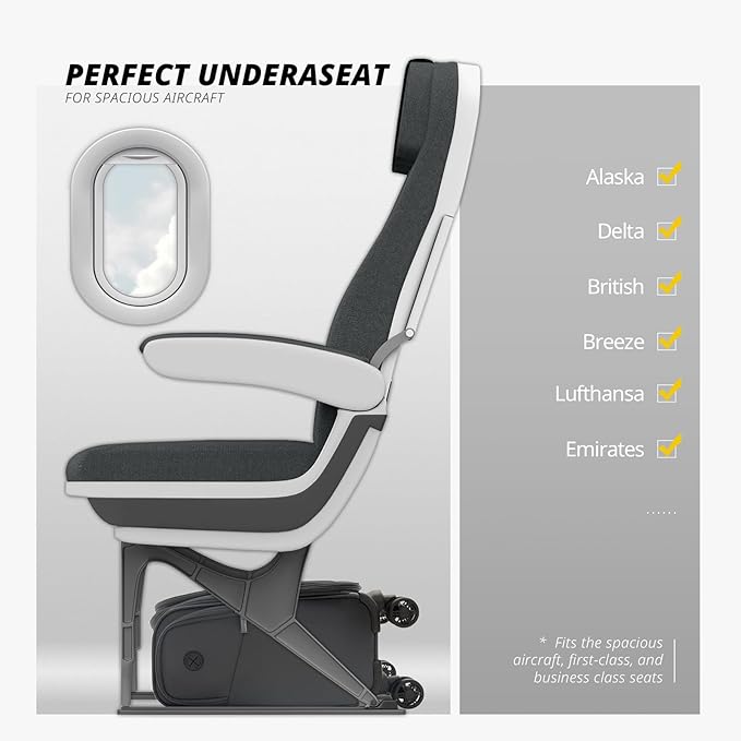 Verage Under Seat Luggage with Wheels, Softside Small Suitcase Spinner Carry On - Image 2