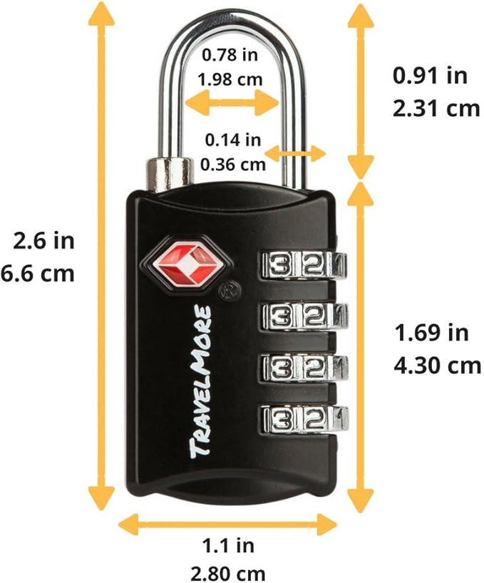 5 Pack TSA Luggage Locks with 4 Digit Combination – Heavy Duty Set Your Own - Image 2