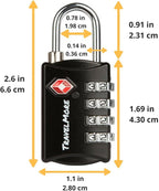5 Pack TSA Luggage Locks with 4 Digit Combination – Heavy Duty Set Your Own - Image 2