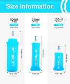 Folding Soft Flask Portable Collapsible Running Lightweight Water Bottle - Image 5