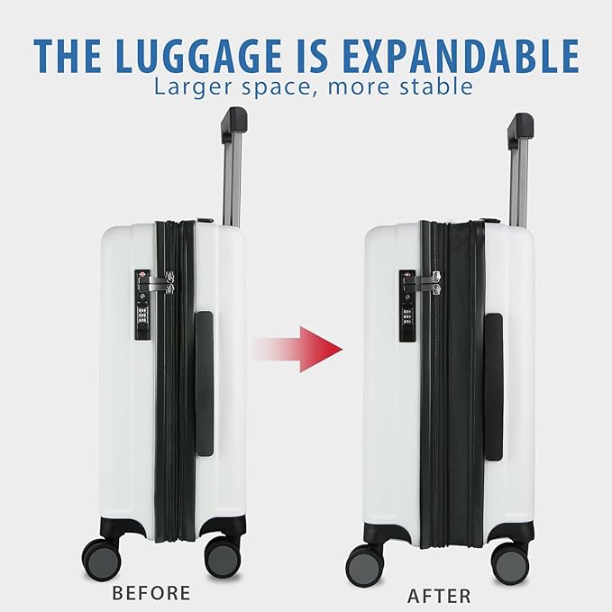 KROSER Hardside Expandable Carry On Luggage - Image 5