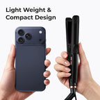 Mini Flat Iron 1/2 Inch with 5 Adjustable Temperatures, Tourmaline Ceramic Small Hair Straightener for Short Hair, Bangs, Beard, Pixie, Edge - Dual Voltage Travel Curling Iron, Auto-Off