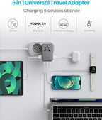 Universal Travel Adapter, VINTAR 75W GaN International Power Adapter - Image 4